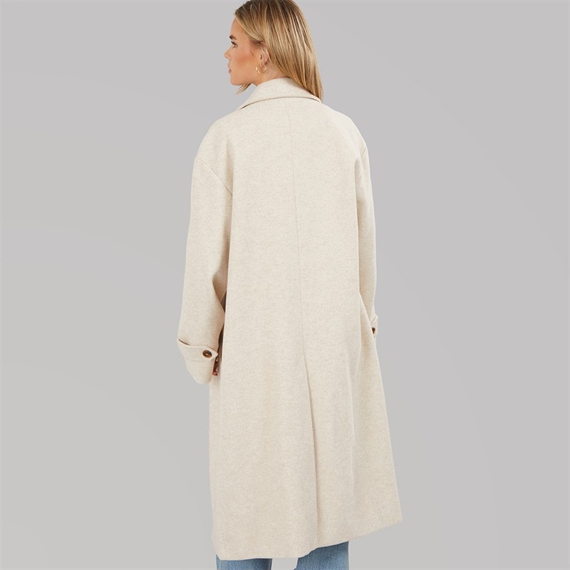 Womens Arnia Faux Wool Coat Camel - Image 2