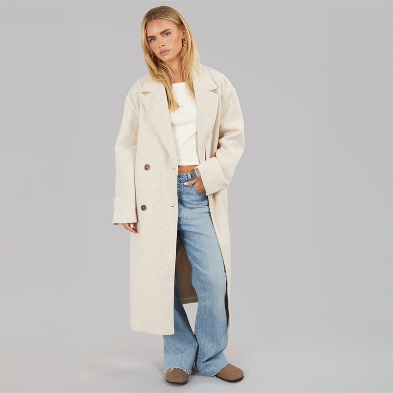 Womens Arnia Faux Wool Coat Camel - Image 4