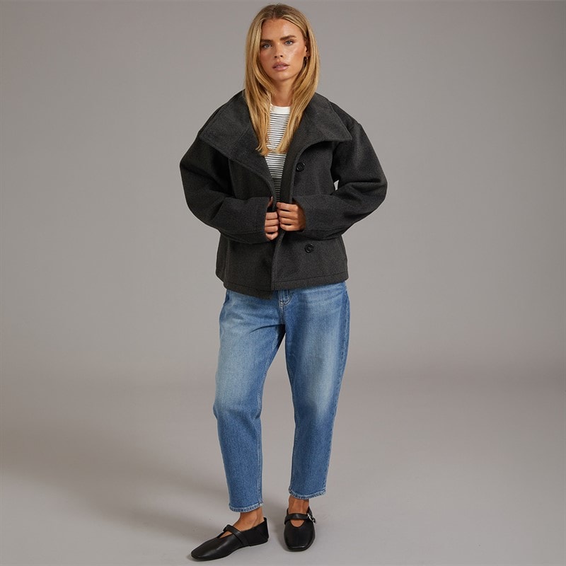 Womens Tilde Funnel Neck Jacket Grey - Image 4