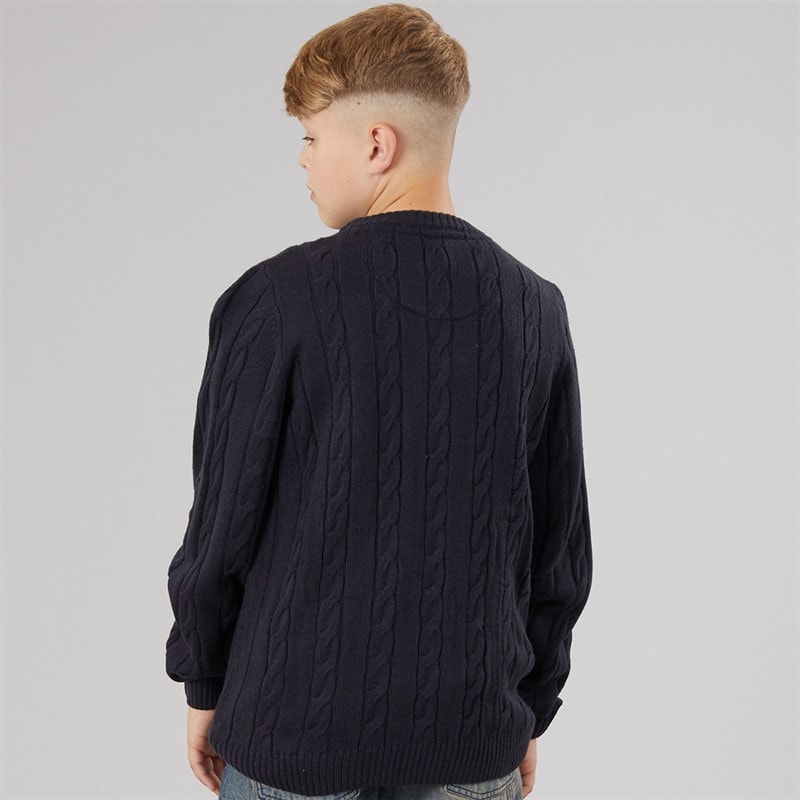 Boys Alliance Crew Neck Jumper French Navy - Image 2