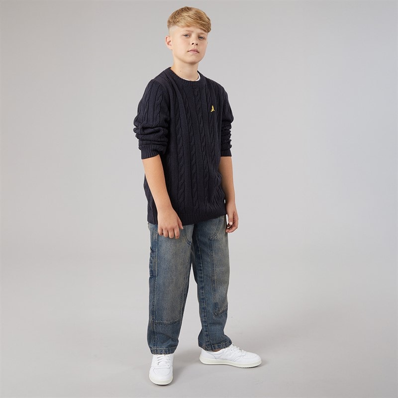 Boys Alliance Crew Neck Jumper French Navy - Image 4
