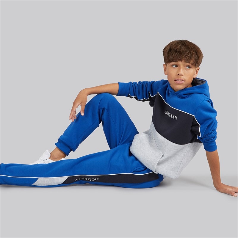 Boys Parker Tracksuit Cobalt/Navy/Light Grey Marl - Image 1
