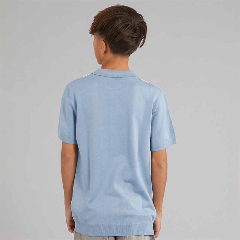 Boys Woodhay Polo Shirt Steel Blue - Image 2