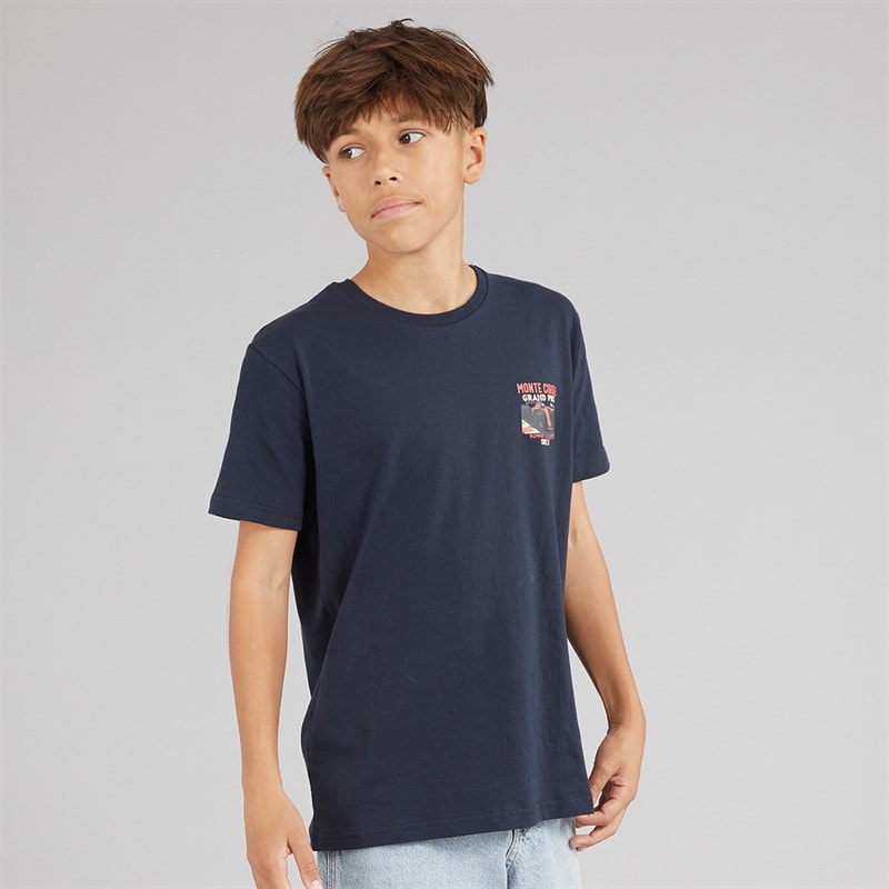 Boys Meyan T-Shirt Navy/Multi-Colour Print Navy/Multi Colour Print - Image 2