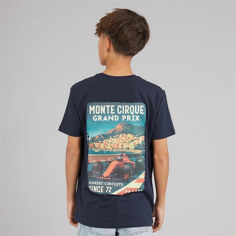Boys Meyan T-Shirt Navy/Multi-Colour Print Navy/Multi Colour Print - Image 3
