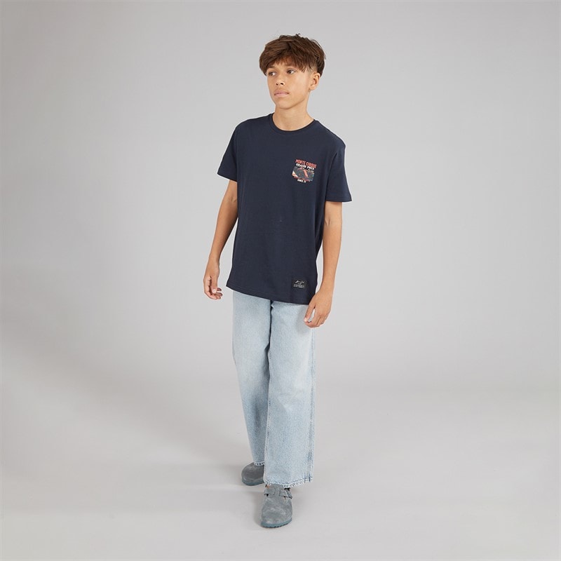 Boys Meyan T-Shirt Navy/Multi-Colour Print Navy/Multi Colour Print - Image 4