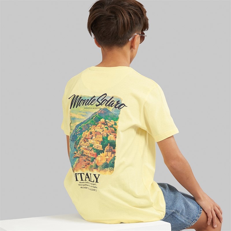 Boys Solaro T-Shirt Lemon/Multi Colour Prin - Image 1