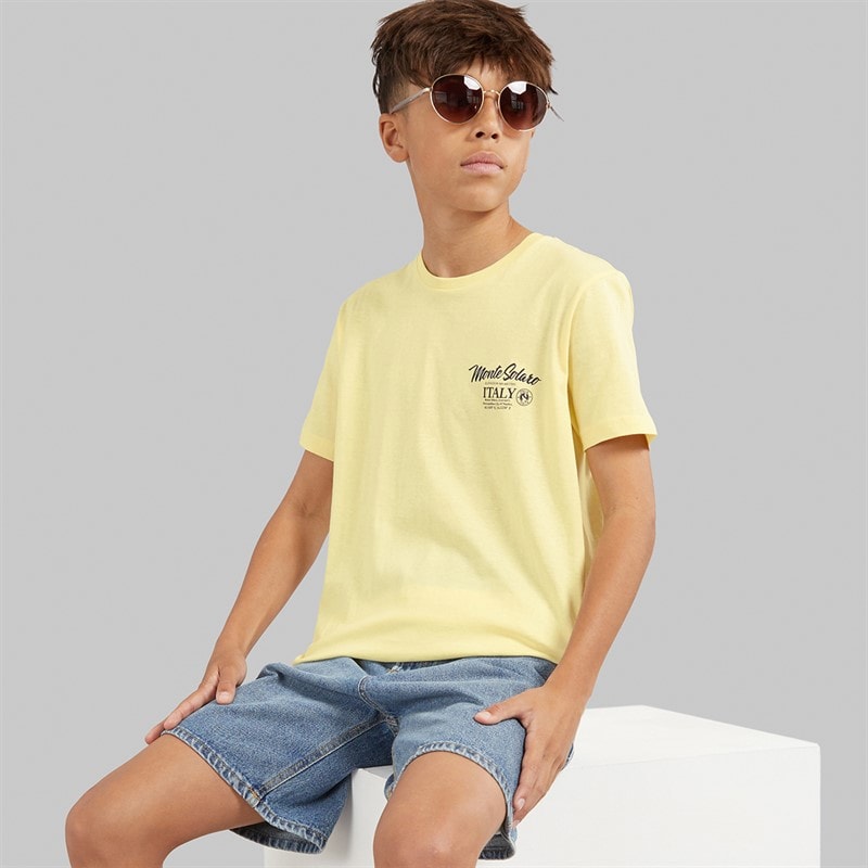 Boys Solaro T-Shirt Lemon/Multi Colour Prin - Image 2