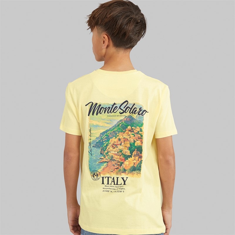 Boys Solaro T-Shirt Lemon/Multi Colour Prin - Image 3