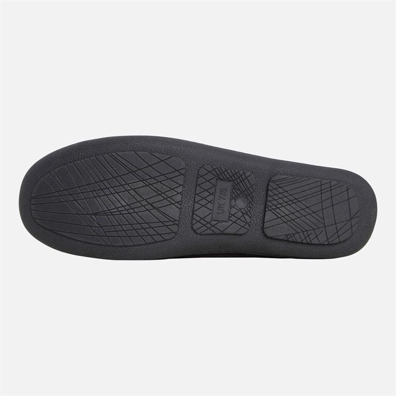 Mens Nevis Moccasin Slippers Black - Image 3