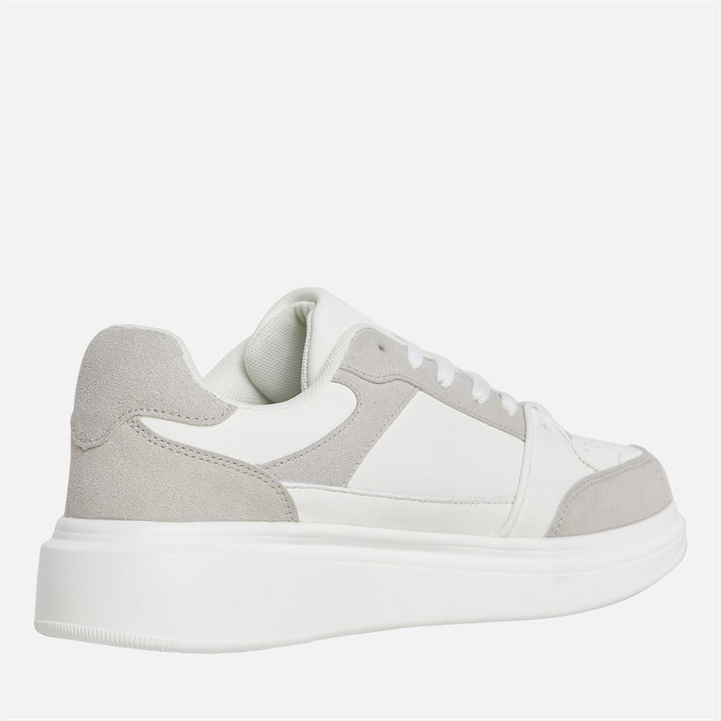Mens Jax PU Trainers White - Image 5