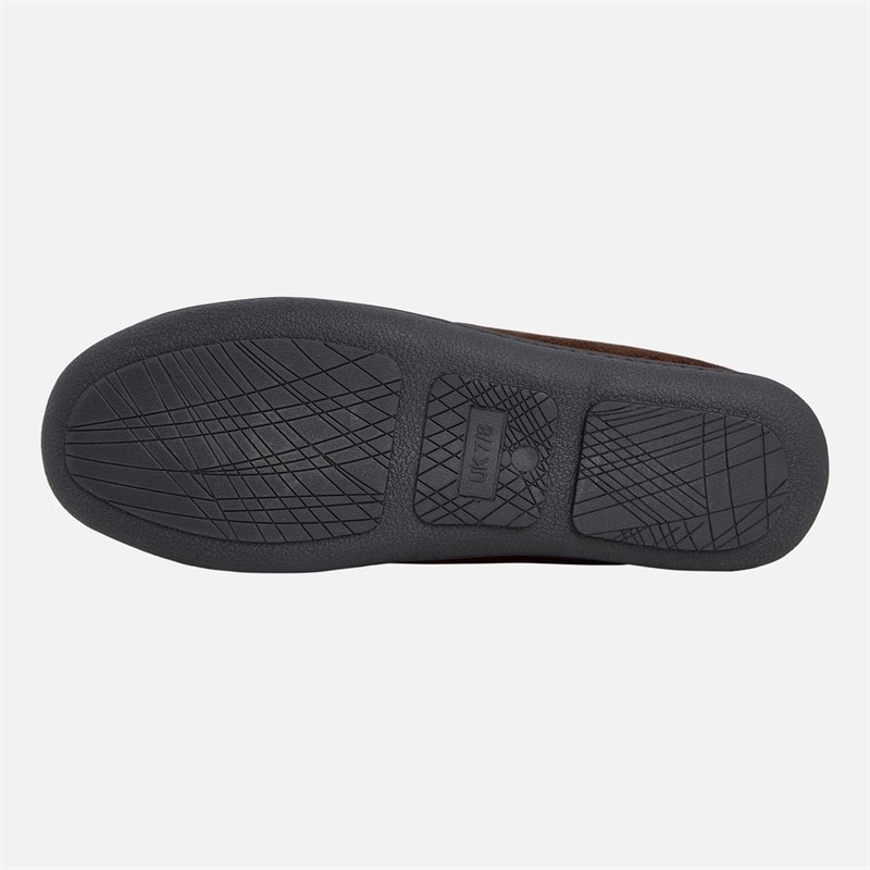 Mens Nevis Moccasin Slippers Brown - Image 3