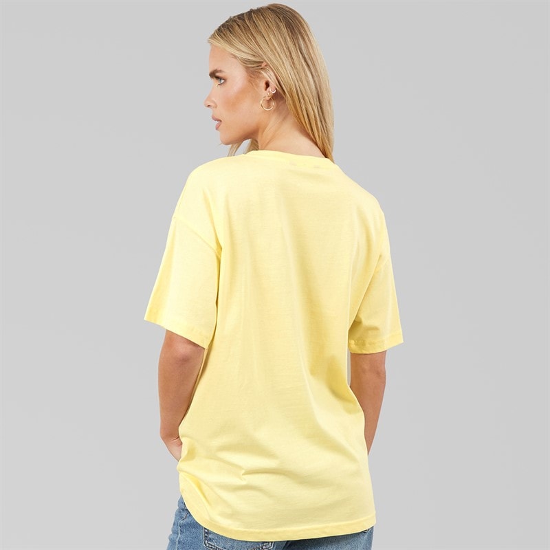 Womens Los Angeles T-Shirt Butter Yellow/Navy/Green - Image 2