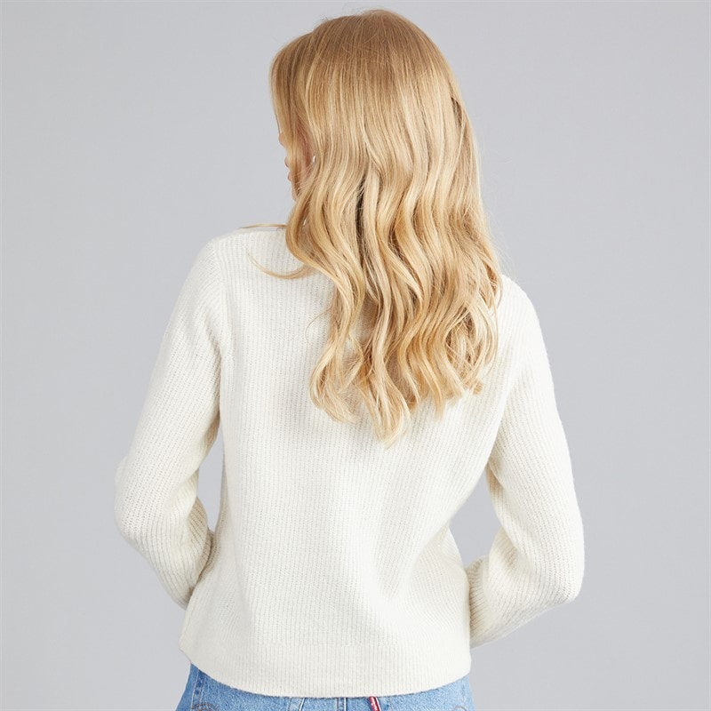 Womens Akly Sequin Bow Cardigan Ivory - Image 2
