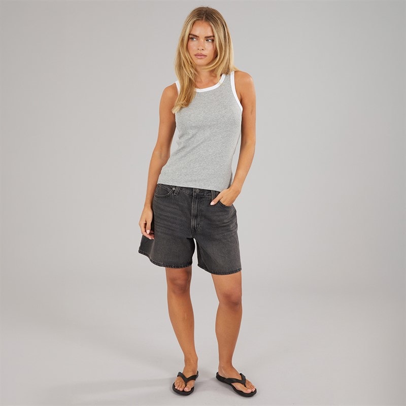 Womens Lucie Contrast Vest Grey Marl/White - Image 3