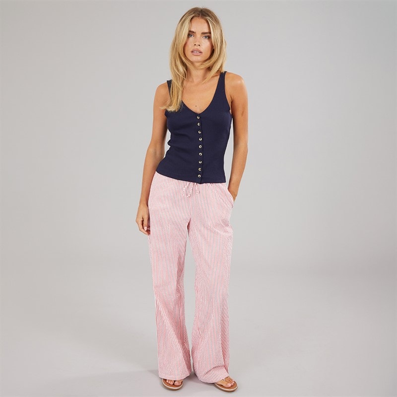 Womens Button Down Vest Dark Navy - Image 3