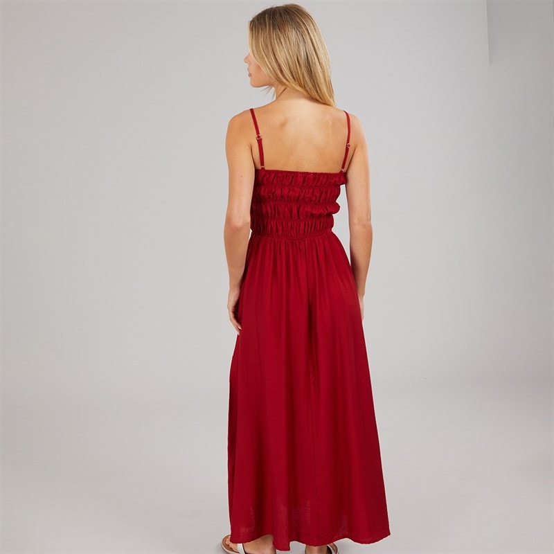 Womens Cilla A-Line Midi Dress Red - Image 2