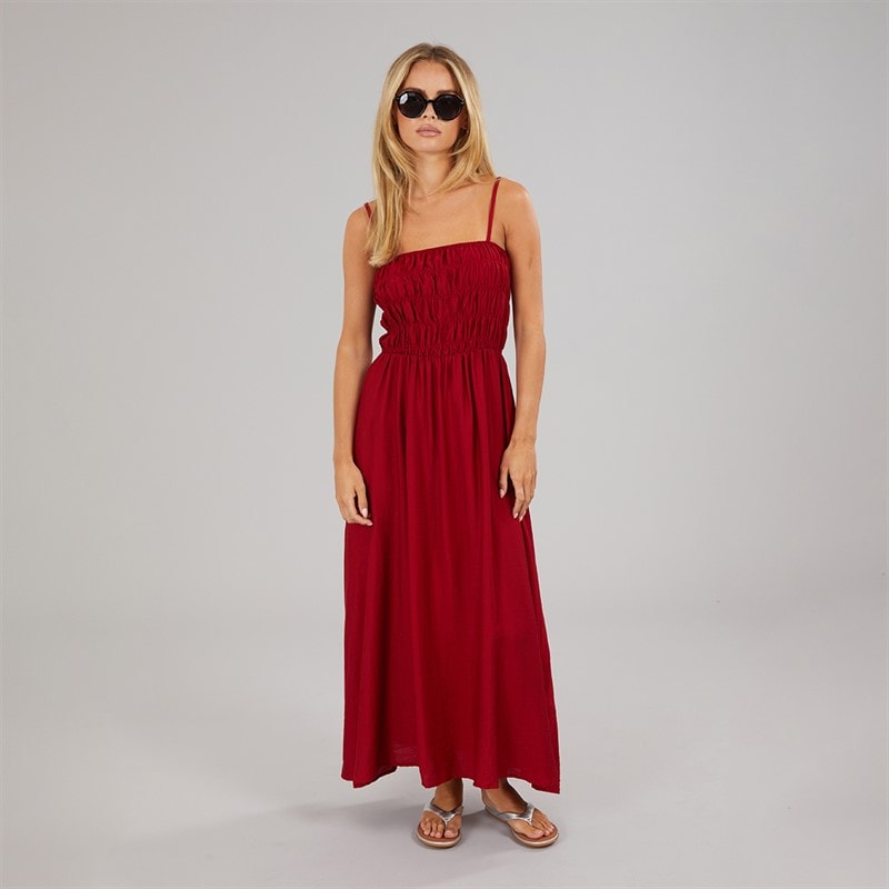 Womens Cilla A-Line Midi Dress Red - Image 4