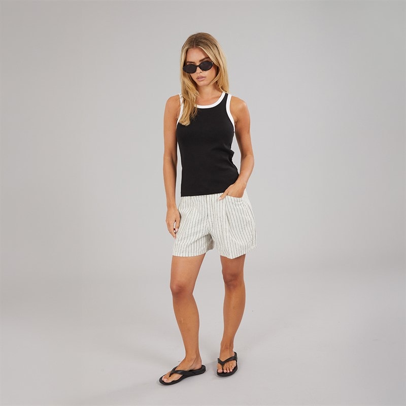 Womens Lucie Contrast Vest Black/White - Image 3