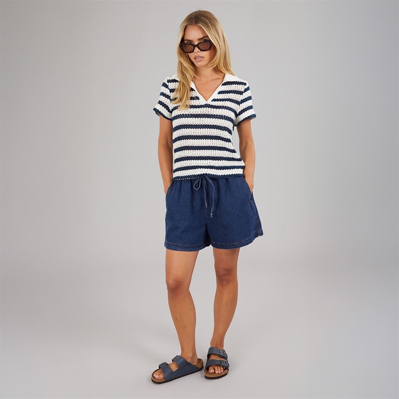 Womens Denim Shorts Indigo - Image 3