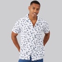 Mens Canary Shirt White/Navy And Blue