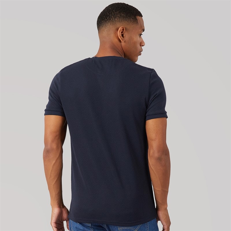 Mens Qunita Crew Neck T-Shirt Navy - Image 2