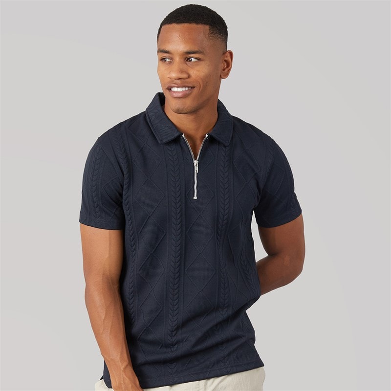 Mens Renix Polo Shirt Dark Navy - Image 1