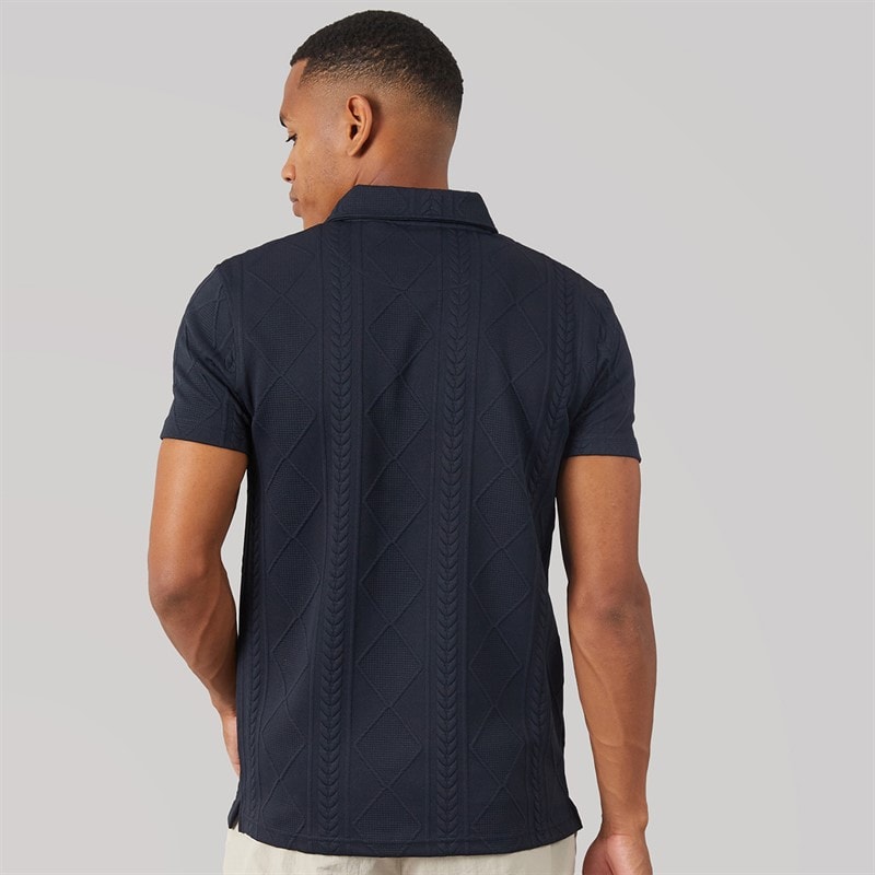 Mens Renix Polo Shirt Dark Navy - Image 2