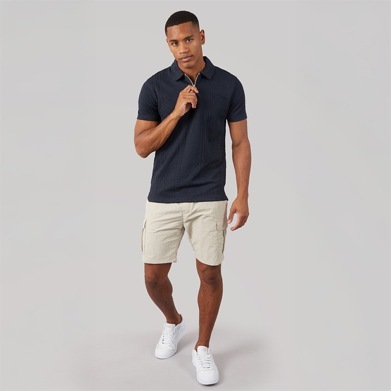 Mens Renix Polo Shirt Dark Navy - Image 4