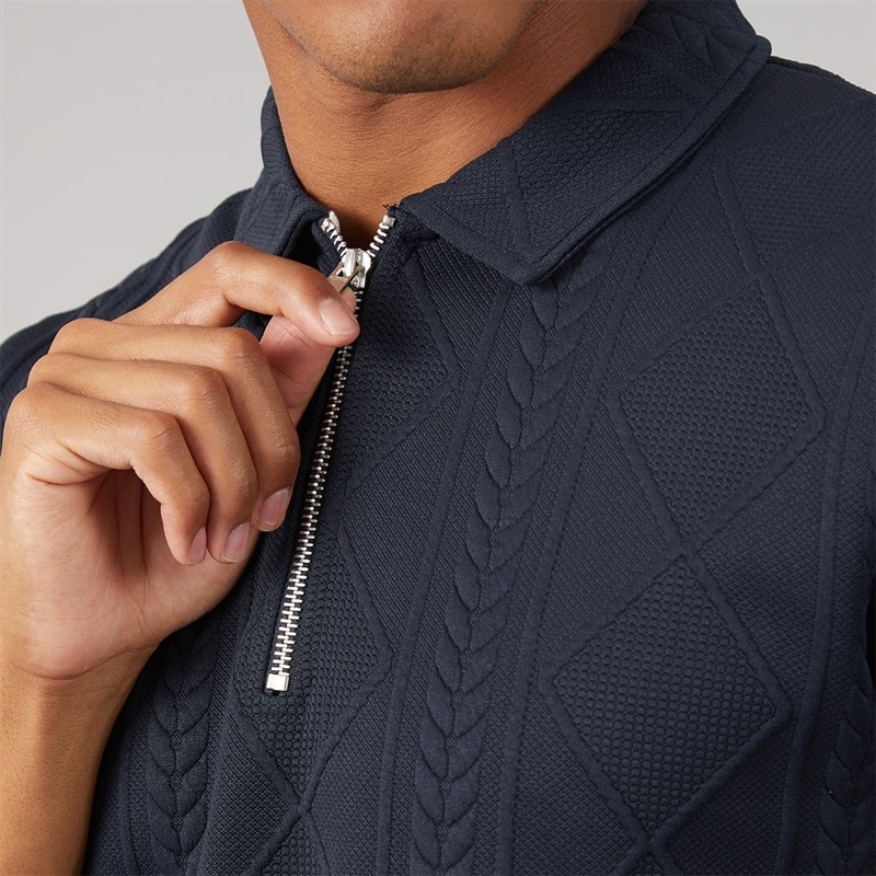 Mens Renix Polo Shirt Dark Navy - Image 5