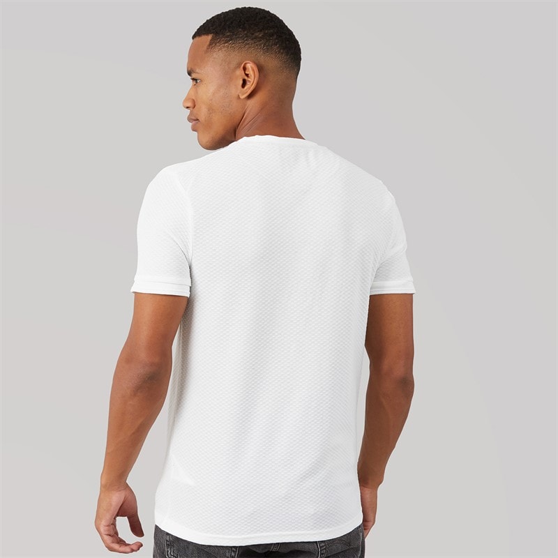 Mens Qunita Crew Neck T-Shirt Cream - Image 2