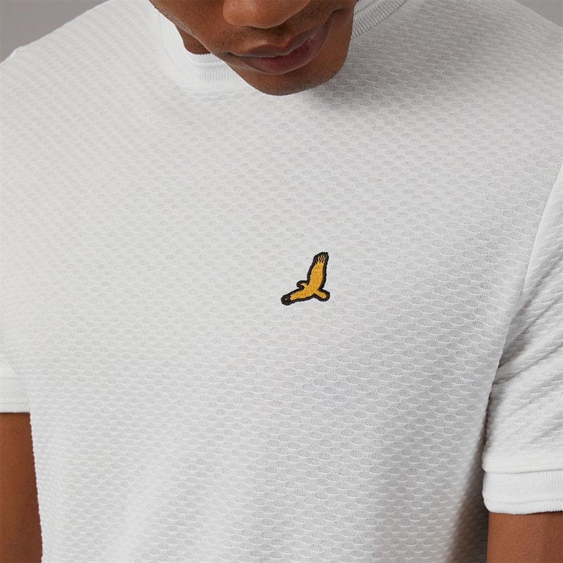 Mens Qunita Crew Neck T-Shirt Cream - Image 5