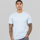 Mens Short Sleeve Micro Logo Crew Neck T-Shirt Breezy Blue