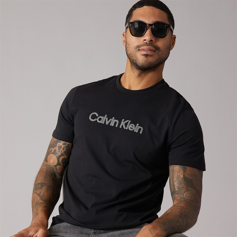 Mens Sport Graphic T-Shirt Black - Image 1
