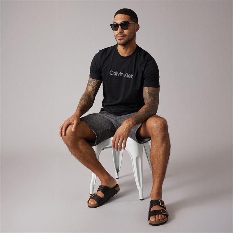 Mens Sport Graphic T-Shirt Black - Image 3