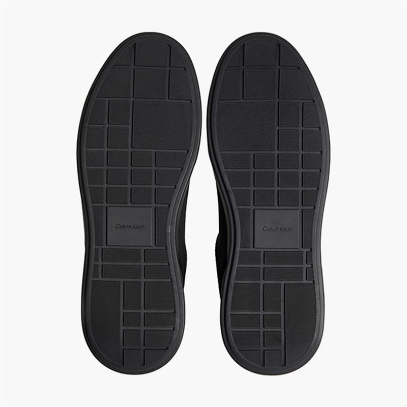 Mens Chunky Cupsole Trainers Triple Black - Image 2