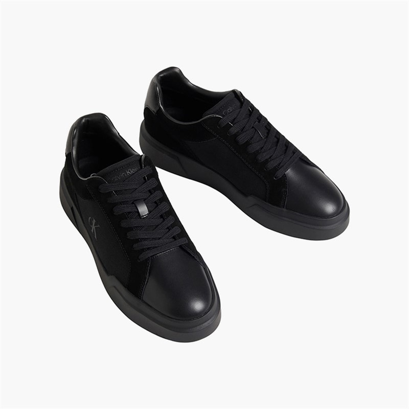 Mens Chunky Cupsole Trainers Triple Black - Image 4