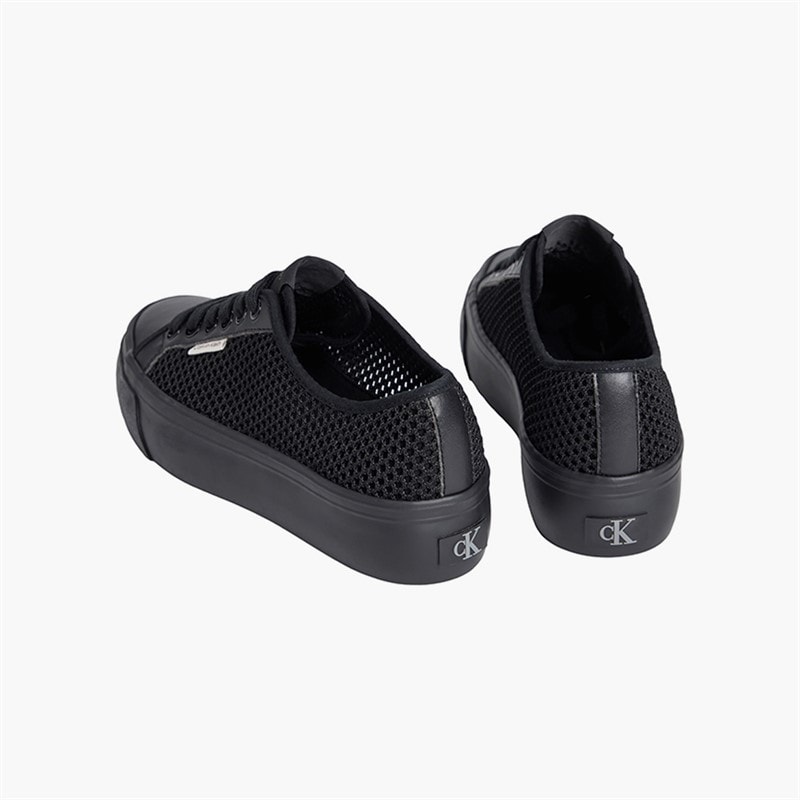Womens Vulc Flatform Trainers Triple Black - Image 3