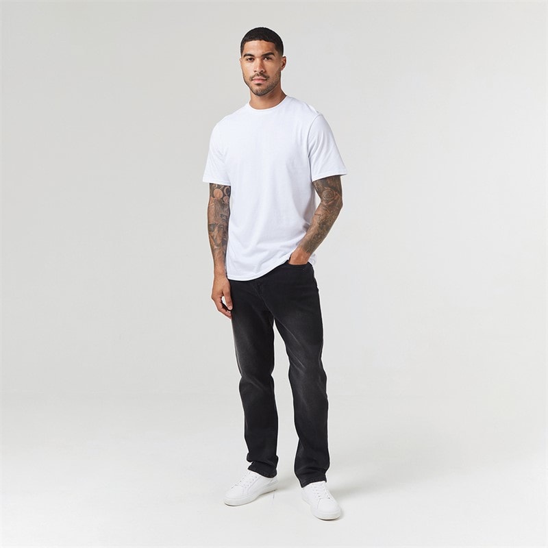 Mens Straight Fit Jeans Black - Image 3