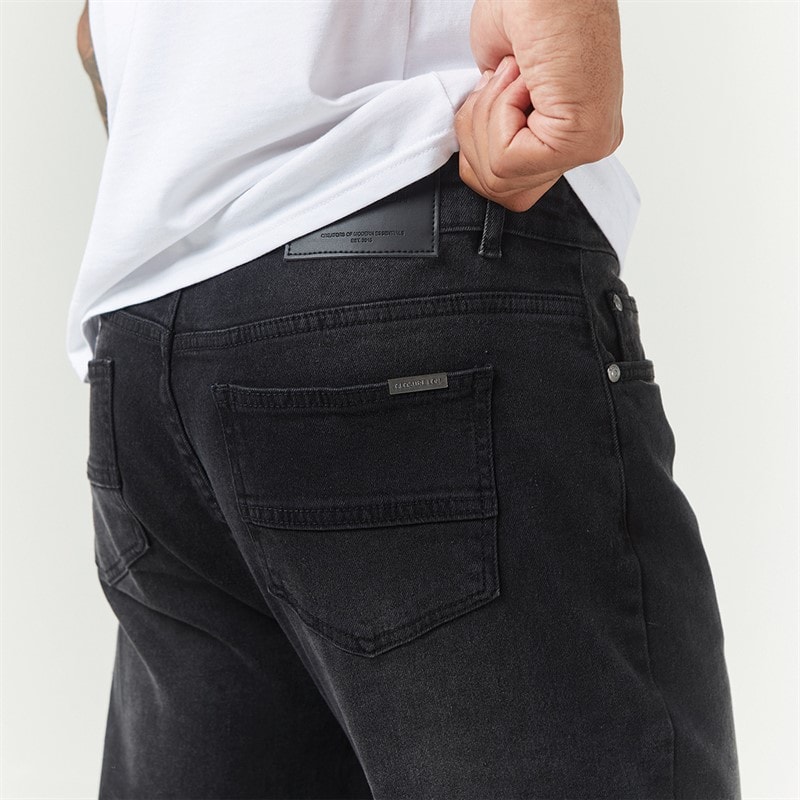 Mens Straight Fit Jeans Black - Image 4