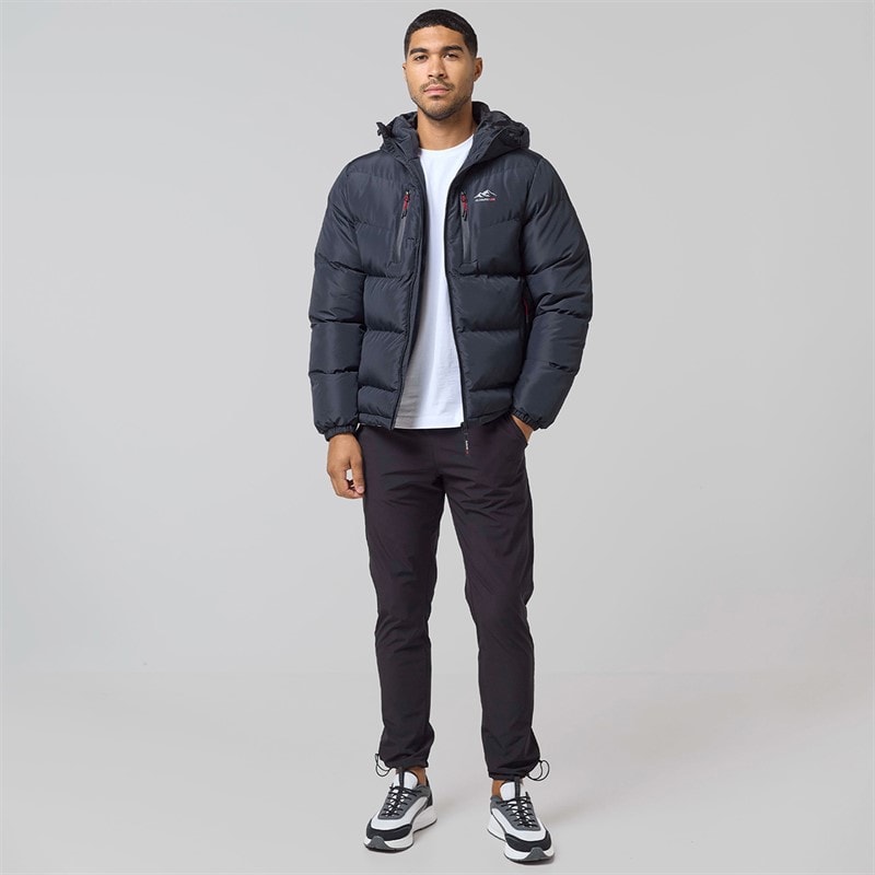 Mens Tech Logo Puffer Jacket Black - Image 4
