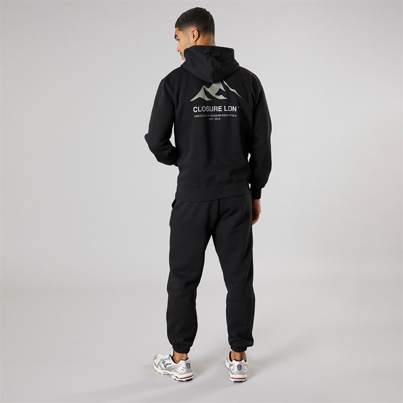 Mens Mountain Silhoutte Tracksuit Black/Olive - Image 3