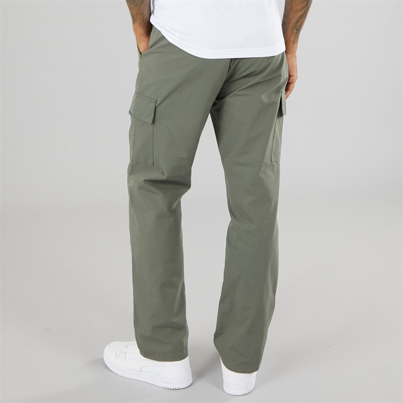 Mens Smart Open Hem Utility Trousers Khaki - Image 2