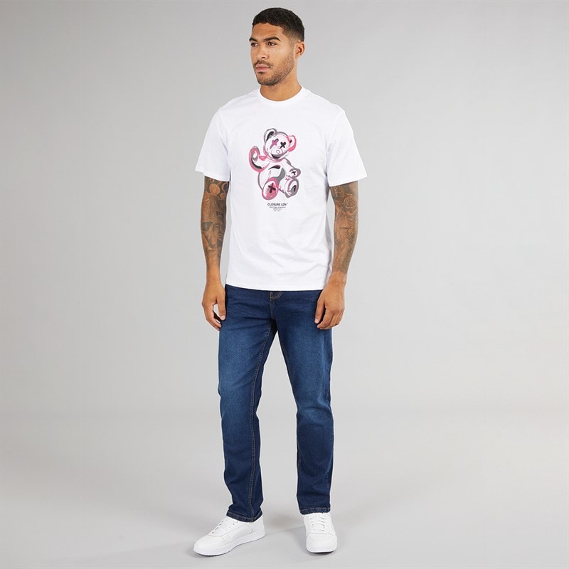 Mens Straight Fit Denim Jeans Dark Blue - Image 4