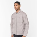 Mens Twill Zip Up Jacket Stone