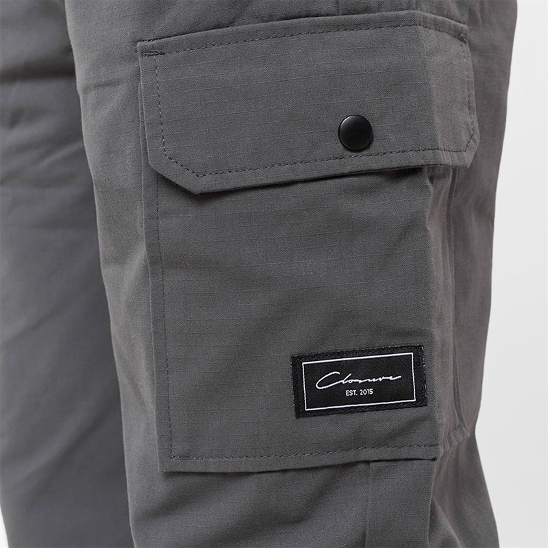 Mens Utility Cargo Pants Charcoal - Image 5