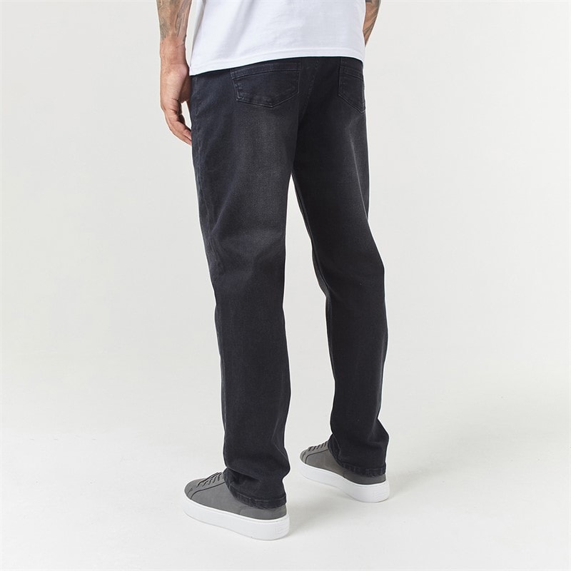 Mens Two Pack Straight Fit Denim Jeans Black Wash/Grey Wash - Image 3