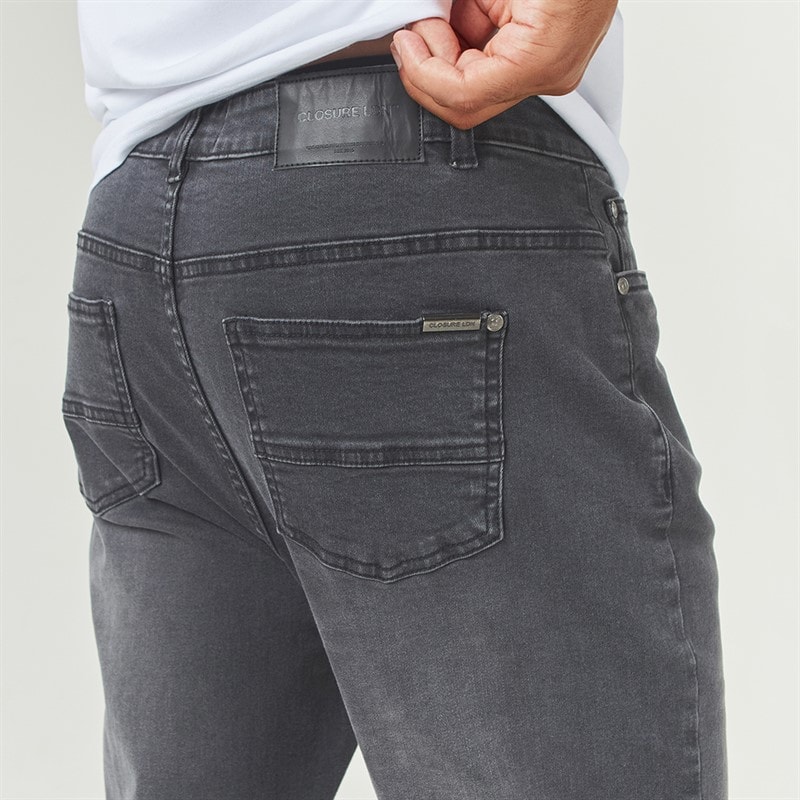 Mens Two Pack Straight Fit Denim Jeans Black Wash/Grey Wash - Image 5