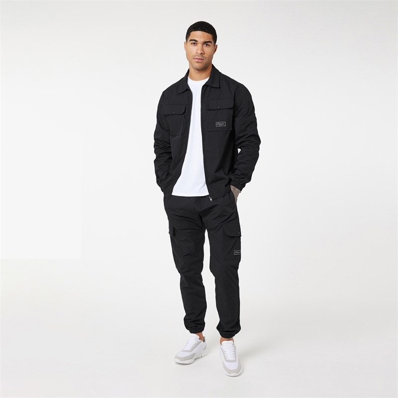Mens Utility Cargo Pants Black - Image 2