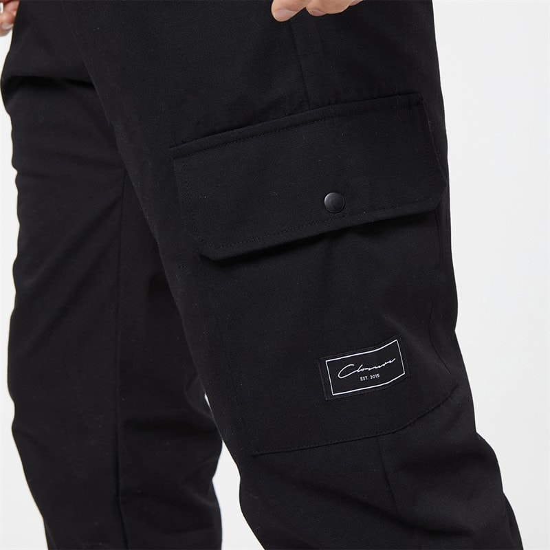 Mens Utility Cargo Pants Black - Image 4